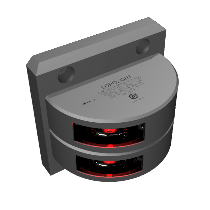 2nm 112,5° Red, dbl port, silver anodized 2nm 112,5° Red, dbl port, silver anodized
